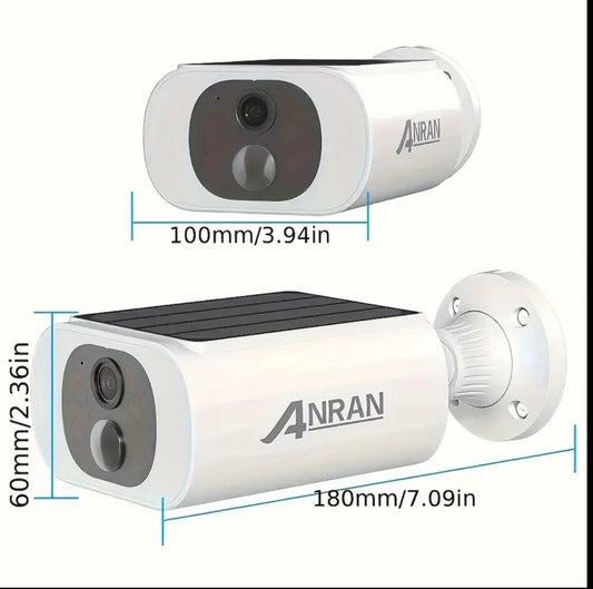 ANRAN - Solar-Powered Security Camera - 1pc