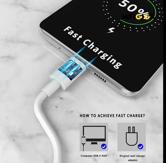 2-PC 60W USB-C Fast Charging Cables (Type-C to Type-C) | For iPhone 17/16/15, iPad Pro, MacBook