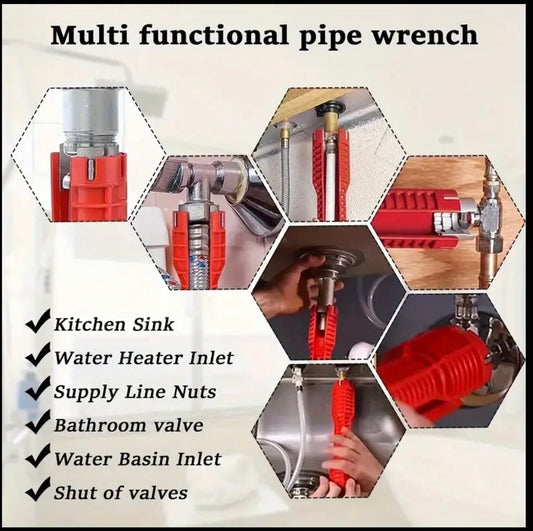 🛠️ 8-in-1 Sink Wrench – Ultimate Faucet & Sink Installation Tool | Must-Have Plumbing Tool for Home & Professionals