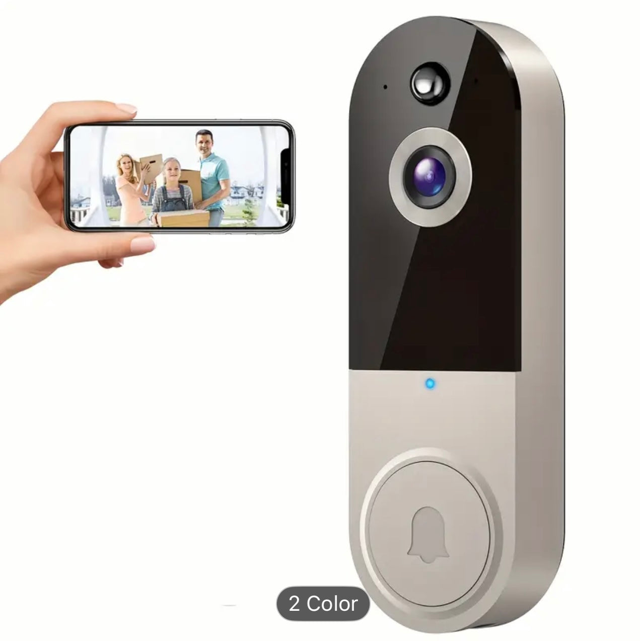 🔔 1080P HD Smart Doorbell Camera | AI Motion Detection, Two-Way Audio, Night Vision & Cloud Securit