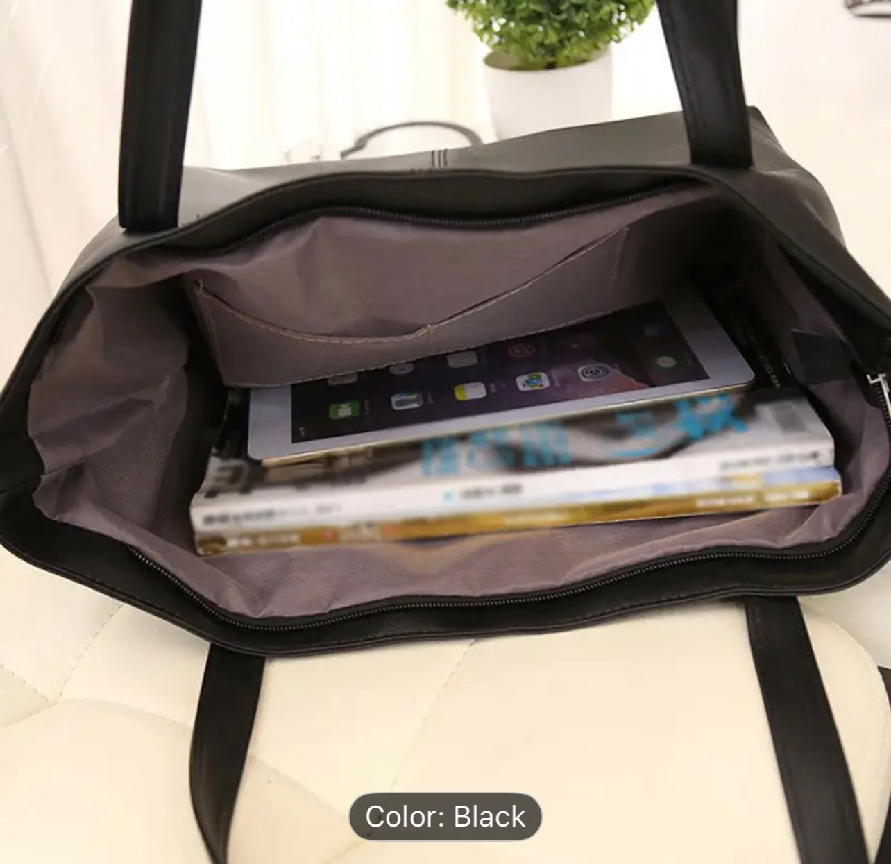 Women’s Large Black Tote Bag – Spacious, Stylish & Versatile