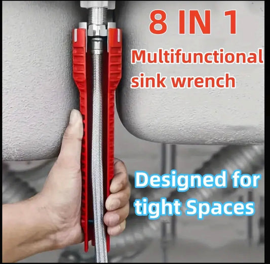 🛠️ 8-in-1 Sink Wrench – Ultimate Faucet & Sink Installation Tool | Must-Have Plumbing Tool for Home & Professionals